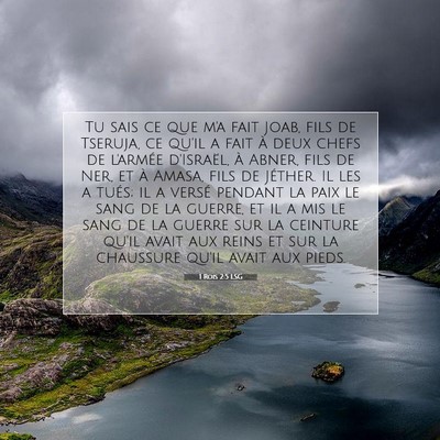 Picture 07 - 1 Rois 2:5 LSG - Tu sais ce que m'a fait Joab, fils de Tseruja, ce - Bible Verse Picture