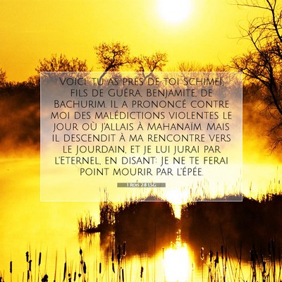 Picture 07 - 1 Rois 2:8 LSG - Voici, tu as près de toi Schimeï, fils de - Bible Verse Picture