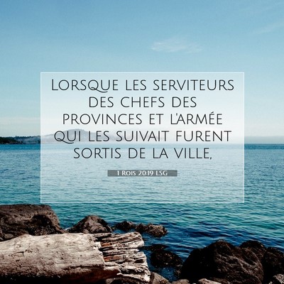 Picture 07 - 1 Rois 20:19 LSG - Lorsque les serviteurs des chefs des provinces et - Bible Verse Picture