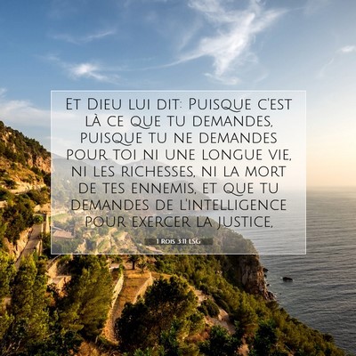 Picture 07 - 1 Rois 3:11 LSG - Et Dieu lui dit: Puisque c'est là ce que tu - Bible Verse Picture