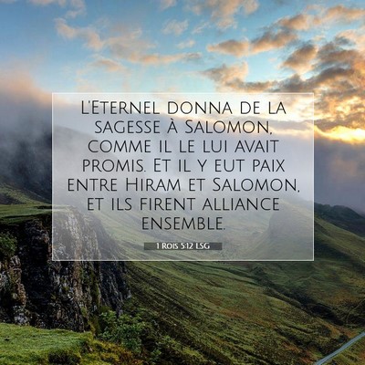 Picture 07 - 1 Rois 5:12 LSG - L'Eternel donna de la sagesse à Salomon, comme - Bible Verse Picture