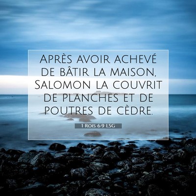 Picture 07 - 1 Rois 6:9 LSG - Après avoir achevé de bâtir la maison, Salomon - Bible Verse Picture