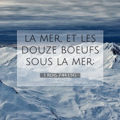 Picture 07 - 1 Rois 7:44 LSG - la mer, et les douze boeufs sous la - Bible Verse Picture