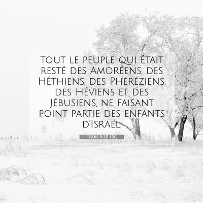 Picture 07 - 1 Rois 9:20 LSG - Tout le peuple qui était resté des Amoréens, - Bible Verse Picture