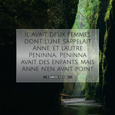 Picture 07 - 1 Samuel 1:2 LSG - Il avait deux femmes, dont l'une s'appelait Anne, - Bible Verse Picture