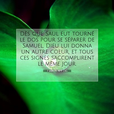 Picture 07 - 1 Samuel 10:9 LSG - Dès que Saül eut tourné le dos pour se - Bible Verse Picture