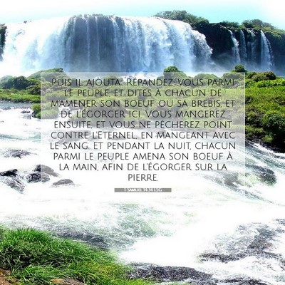 Picture 07 - 1 Samuel 14:34 LSG - Puis il ajouta: Répandez-vous parmi le peuple, - Bible Verse Picture