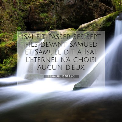Picture 07 - 1 Samuel 16:10 LSG - Isaï fit passer ses sept fils devant Samuel; et - Bible Verse Picture