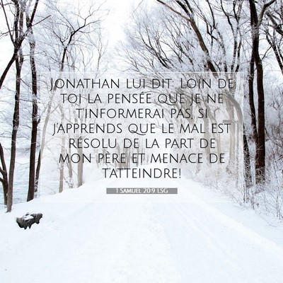 Picture 07 - 1 Samuel 20:9 LSG - Jonathan lui dit: Loin de toi la pensée que je - Bible Verse Picture