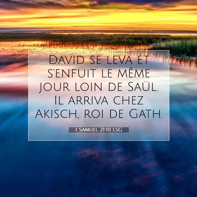 Picture 07 - 1 Samuel 21:10 LSG - David se leva et s'enfuit le même jour loin de - Bible Verse Picture