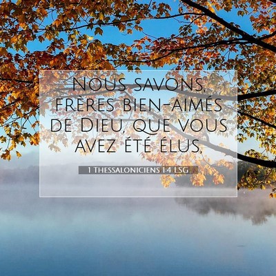 Picture 07 - 1 Thessaloniciens 1:4 LSG - Nous savons, frères bien-aimés de Dieu, que - Bible Verse Picture