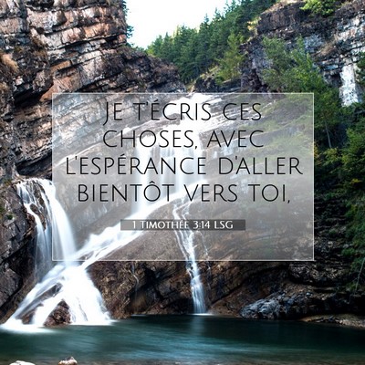 Picture 07 - 1 Timothée 3:14 LSG - Je t'écris ces choses, avec l'espérance d'aller - Bible Verse Picture