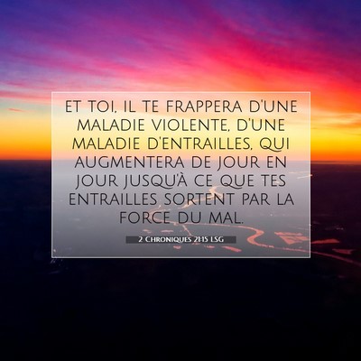 Picture 07 - 2 Chroniques 21:15 LSG - et toi, il te frappera d'une maladie violente, - Bible Verse Picture