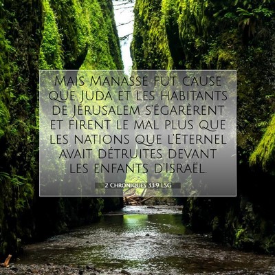 Picture 07 - 2 Chroniques 33:9 LSG - Mais Manassé fut cause que Juda et les habitants - Bible Verse Picture