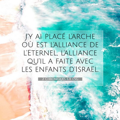 Picture 07 - 2 Chroniques 6:11 LSG - J'y ai placé l'arche où est l'alliance de - Bible Verse Picture