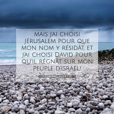 Picture 07 - 2 Chroniques 6:6 LSG - mais j'ai choisi Jérusalem pour que mon nom y - Bible Verse Picture