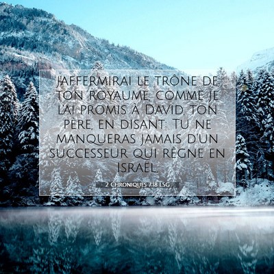 Picture 07 - 2 Chroniques 7:18 LSG - j'affermirai le trône de ton royaume, comme je - Bible Verse Picture