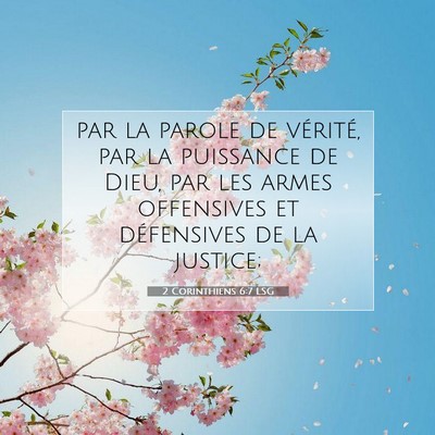 Picture 07 - 2 Corinthiens 6:7 LSG - par la parole de vérité, par la puissance de - Bible Verse Picture