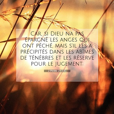 Picture 07 - 2 Pierre 2:4 LSG - Car, si Dieu n'a pas épargné les anges qui ont - Bible Verse Picture