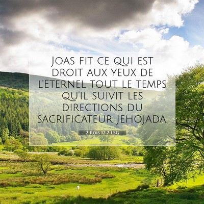 Picture 07 - 2 Rois 12:2 LSG - Joas fit ce qui est droit aux yeux de l'Eternel - Bible Verse Picture