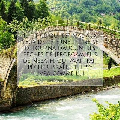 Picture 07 - 2 Rois 13:11 LSG - Il fit ce qui est mal aux yeux de l'Eternel; il - Bible Verse Picture