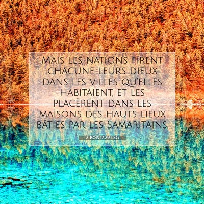 Picture 07 - 2 Rois 17:29 LSG - Mais les nations firent chacune leurs dieux dans - Bible Verse Picture