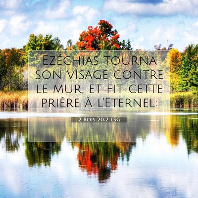 Picture 07 - 2 Rois 20:2 LSG - Ezéchias tourna son visage contre le mur, et fit - Bible Verse Picture