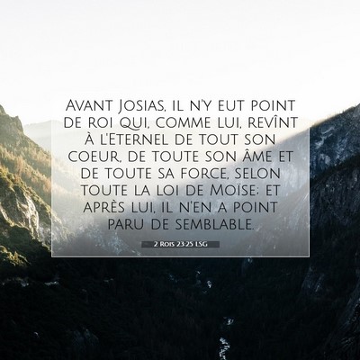 Picture 07 - 2 Rois 23:25 LSG - Avant Josias, il n'y eut point de roi qui, comme - Bible Verse Picture