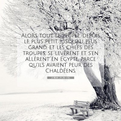 Picture 07 - 2 Rois 25:26 LSG - Alors tout le peuple, depuis le plus petit - Bible Verse Picture