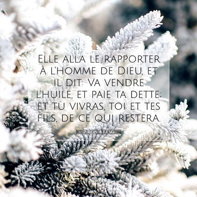 Picture 07 - 2 Rois 4:7 LSG - Elle alla le rapporter à l'homme de Dieu, et il - Bible Verse Picture