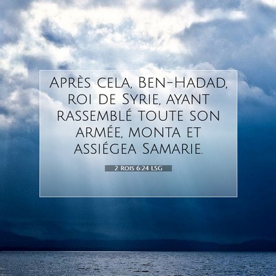 Picture 07 - 2 Rois 6:24 LSG - Après cela, Ben-Hadad, roi de Syrie, ayant - Bible Verse Picture