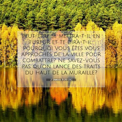 Picture 07 - 2 Samuel 11:20 LSG - peut-être se mettra-t-il en fureur et te - Bible Verse Picture