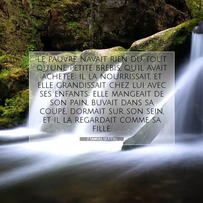 Picture 07 - 2 Samuel 12:3 LSG - Le pauvre n'avait rien du tout qu'une petite - Bible Verse Picture