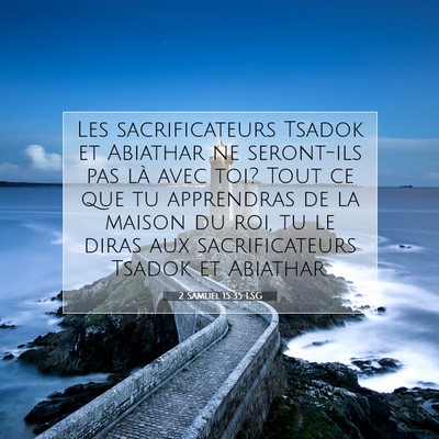 Picture 07 - 2 Samuel 15:35 LSG - Les sacrificateurs Tsadok et Abiathar ne - Bible Verse Picture