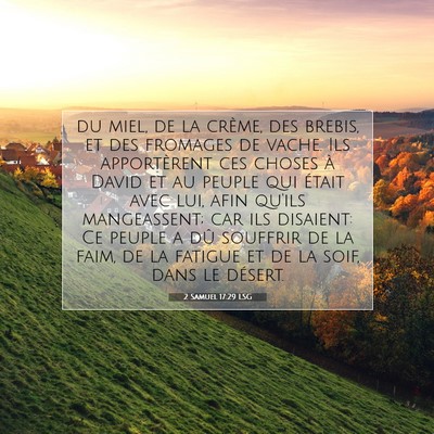 Picture 07 - 2 Samuel 17:29 LSG - du miel, de la crème, des brebis, et des - Bible Verse Picture