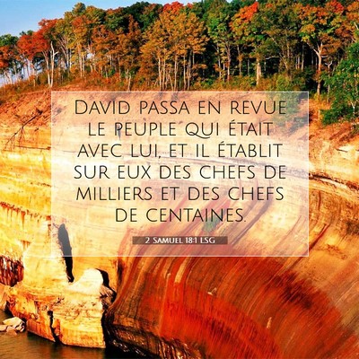 Picture 07 - 2 Samuel 18:1 LSG - David passa en revue le peuple qui était avec - Bible Verse Picture