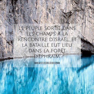 Picture 07 - 2 Samuel 18:6 LSG - Le peuple sortit dans les champs à la rencontre - Bible Verse Picture