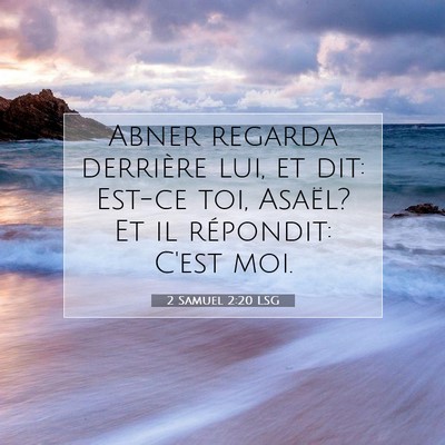 Picture 07 - 2 Samuel 2:20 LSG - Abner regarda derrière lui, et dit: Est-ce toi, - Bible Verse Picture