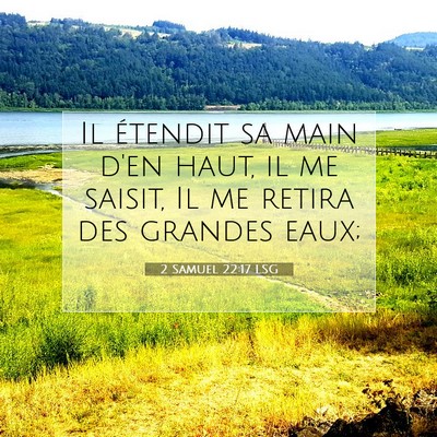 Picture 07 - 2 Samuel 22:17 LSG - Il étendit sa main d'en haut, il me saisit, Il - Bible Verse Picture