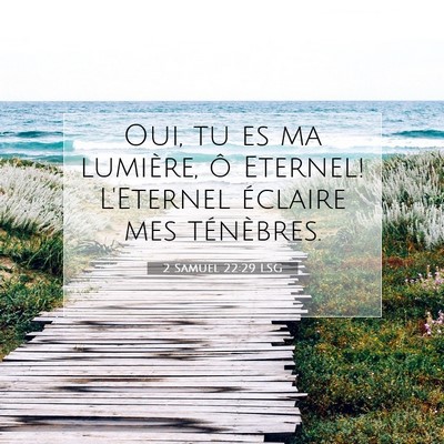 Picture 07 - 2 Samuel 22:29 LSG - Oui, tu es ma lumière, ô Eternel! L'Eternel - Bible Verse Picture