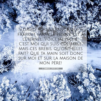 Picture 07 - 2 Samuel 24:17 LSG - David, voyant l'ange qui frappait parmi le - Bible Verse Picture