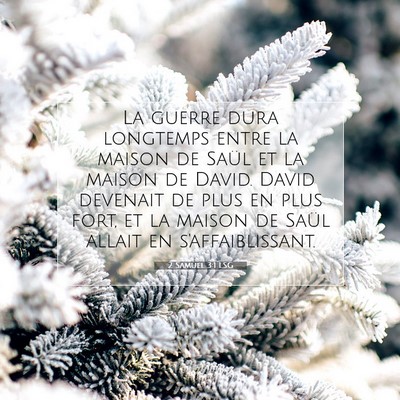 Picture 07 - 2 Samuel 3:1 LSG - La guerre dura longtemps entre la maison de Saül - Bible Verse Picture