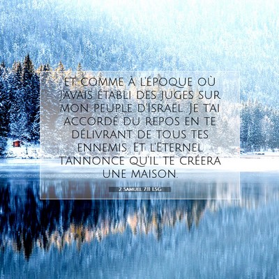 Picture 07 - 2 Samuel 7:11 LSG - et comme à l'époque où j'avais établi des - Bible Verse Picture