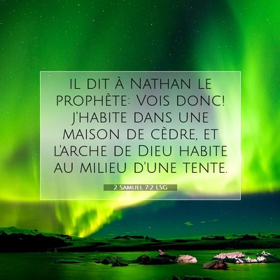 Picture 07 - 2 Samuel 7:2 LSG - il dit à Nathan le prophète: Vois donc! - Bible Verse Picture