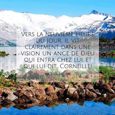 Picture 07 - Actes 10:3 LSG - Vers la neuvième heure du jour, il vit - Bible Verse Picture