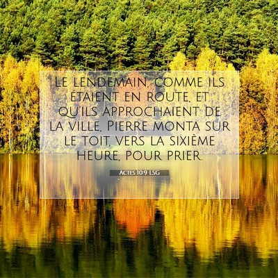 Picture 07 - Actes 10:9 LSG - Le lendemain, comme ils étaient en route, et - Bible Verse Picture