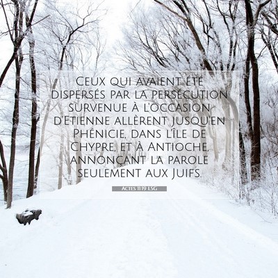 Picture 07 - Actes 11:19 LSG - Ceux qui avaient été dispersés par la - Bible Verse Picture