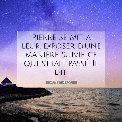Picture 07 - Actes 11:4 LSG - Pierre se mit à leur exposer d'une manière - Bible Verse Picture