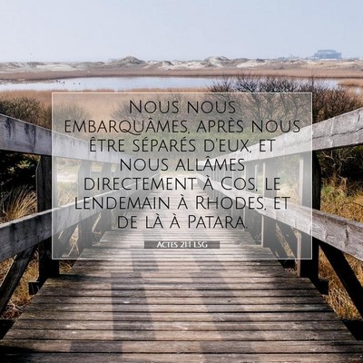 Picture 07 - Actes 21:1 LSG - Nous nous embarquâmes, après nous être - Bible Verse Picture