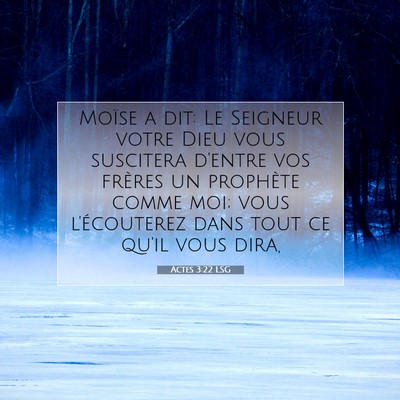 Picture 07 - Actes 3:22 LSG - Moïse a dit: Le Seigneur votre Dieu vous - Bible Verse Picture